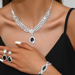 Conjunto de Joias para Noiva – Colar e Brincos Elegantes para Casamento e Vestido de Noiva