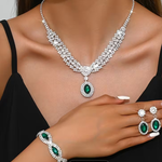 Conjunto de Joias para Noiva – Colar e Brincos Elegantes para Casamento e Vestido de Noiva