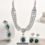 Conjunto de Joias para Noiva – Colar e Brincos Elegantes para Casamento e Vestido de Noiva